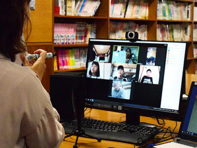田検小５年生　オンライン授業、新たな試み