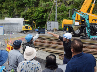 おがみ山工事、地元住民が確認