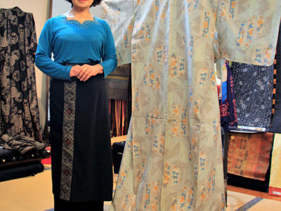 宮崎緑さん着用の白大島