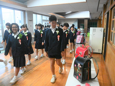 ランドセルで花道