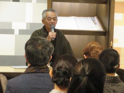 銀座着物専門店で「西郷塾」