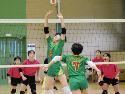 ２年ぶり奄美合宿の鹿女子バレー部、宇検村で教室