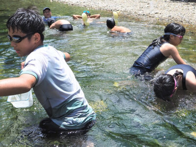 名音小　名音川に親しむ