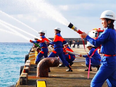 天城町消防団出初め式