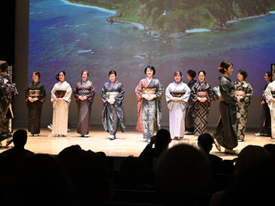 奄美市で大島紬ファッションショー