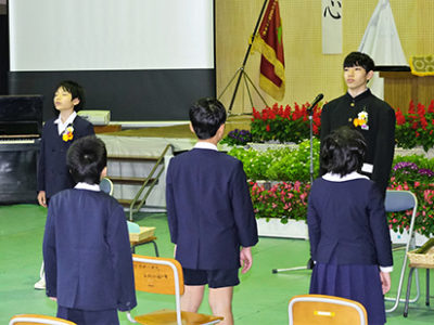 宇検村名柄小中卒業式