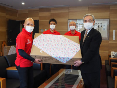 奄美市にサージカルマスク３０００枚寄贈
