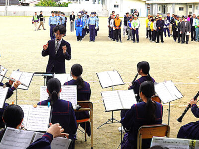 亀津中吹奏楽部がエール