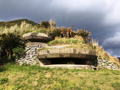 西古見戦跡に落書き