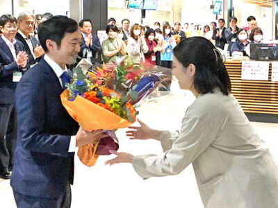 安田市長、２期目初登庁