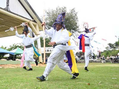 与論町地主神社　与論十五夜踊り奉納