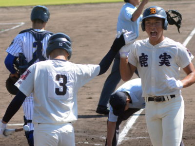 エース加島（喜界中卒）が鹿城西打線を完封