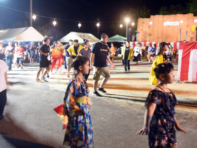 待望の夏祭りで集落に活気