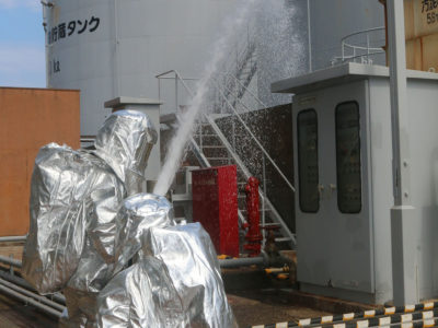 危険物施設で初の訓練