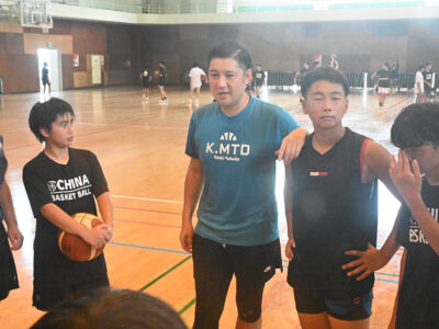 プロバスケ選手の松田鋼季さんが指導