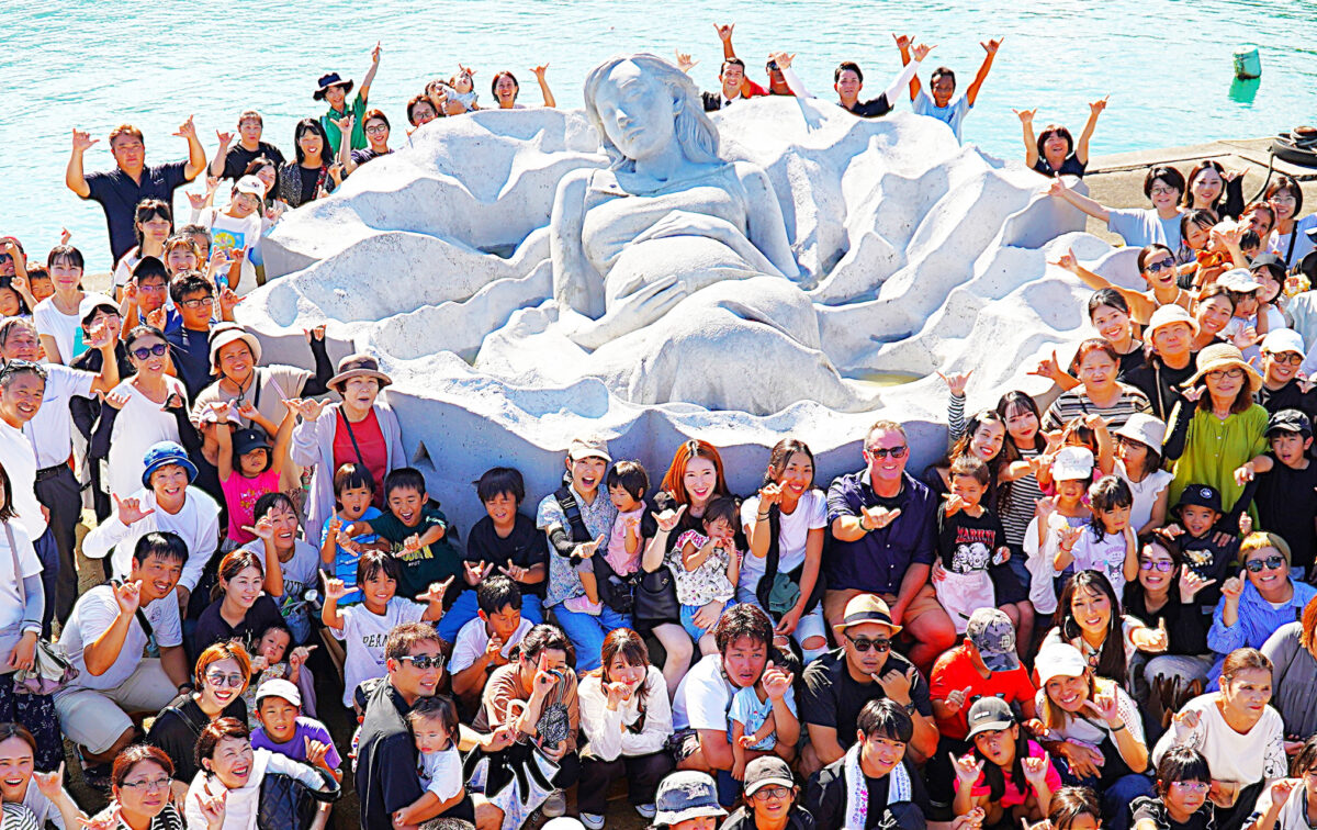 日本初の海底彫刻誕生