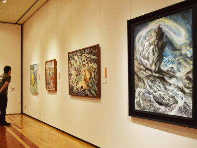 一村美術館　県美展関連作家展始まる