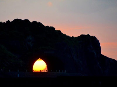 台風一過、「龍の目」輝く