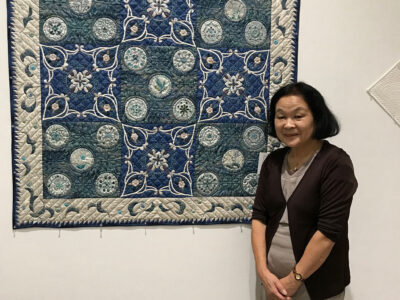 大島紬作品がギャラリー席巻