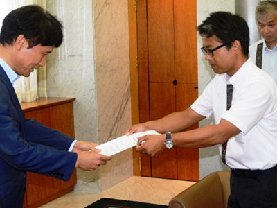 支援の継続、訴える