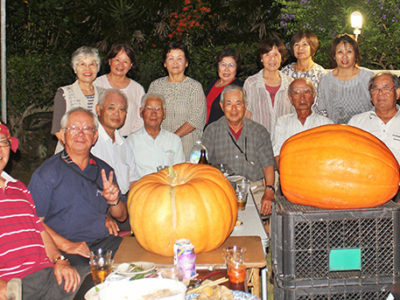 かぼちゃ栽培コンで交流