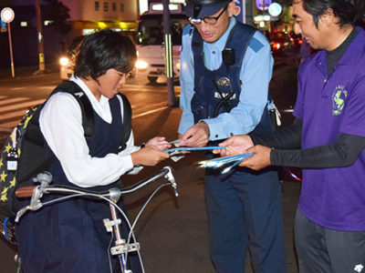 奄美市で秋の交通安全キャン