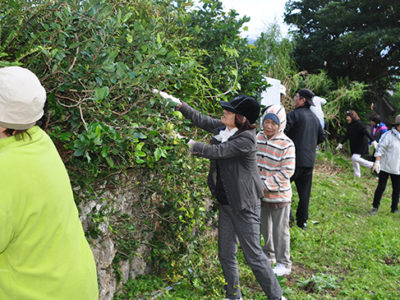 西郷の謫居地など周辺清掃