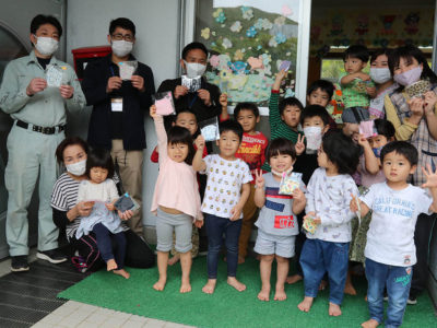 大和村に手作りマスク寄付