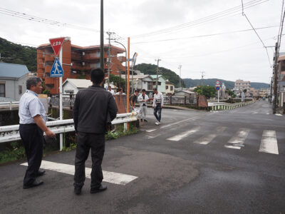 奄美市通学路　危険箇所の点検開始