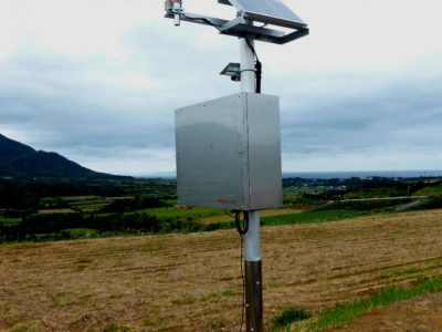 サトウキビほ場に観測機