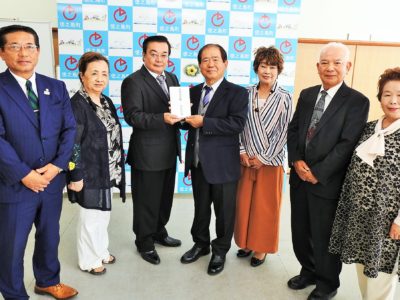 ふるさと徳之島３町に見舞金