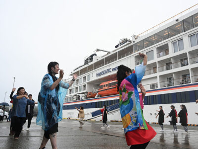 ４年ぶりクルーズ船寄港