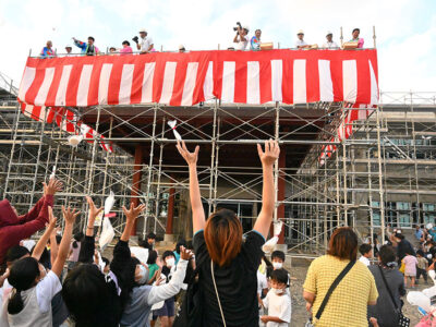 新庁舎工事の安全祈願　知名町