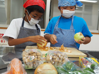 龍郷町ひとり親、親子料理教室