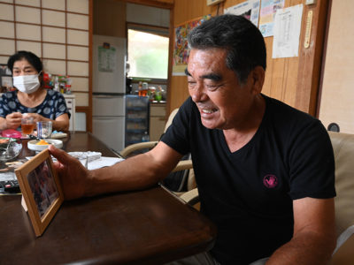 田中亮明選手を島から応援