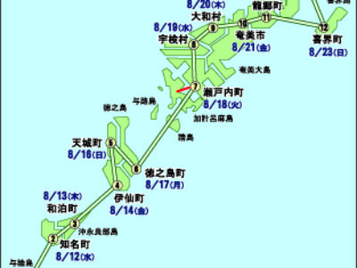 炬火リレー、コース・区間決定