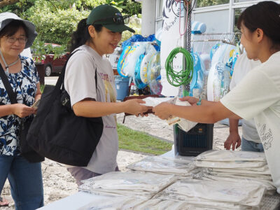 ビーチクリーンで回収ペットボトル素材