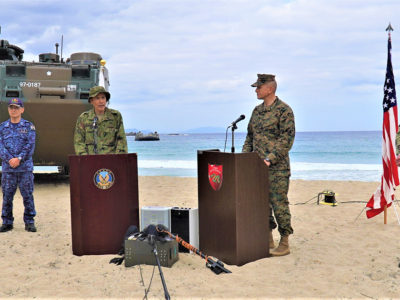 日米共同訓練 双方指揮官、意義を強調