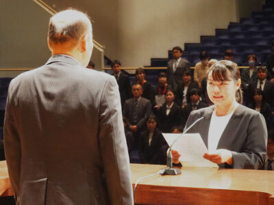 転入教職員合同着任式　奄美市