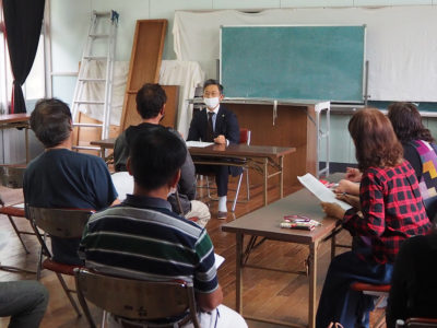 嘉徳集落・護岸工事着工後初の話し合い