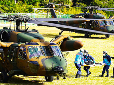 徳之島でも初の島外避難訓練