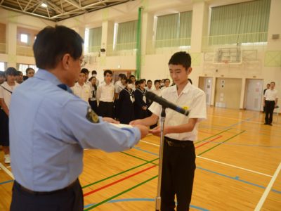 自転車盗難防止モデル校に