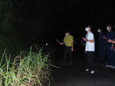 龍郷町林道で合同パト