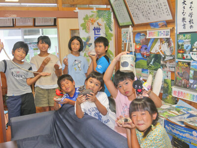 校長室に世界自然遺産ブース